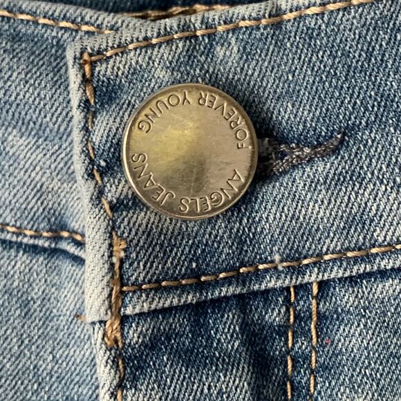 Angels Forever Young Denim Blue Jean Bermuda Shorts Size 10 - Picture 14 of 16